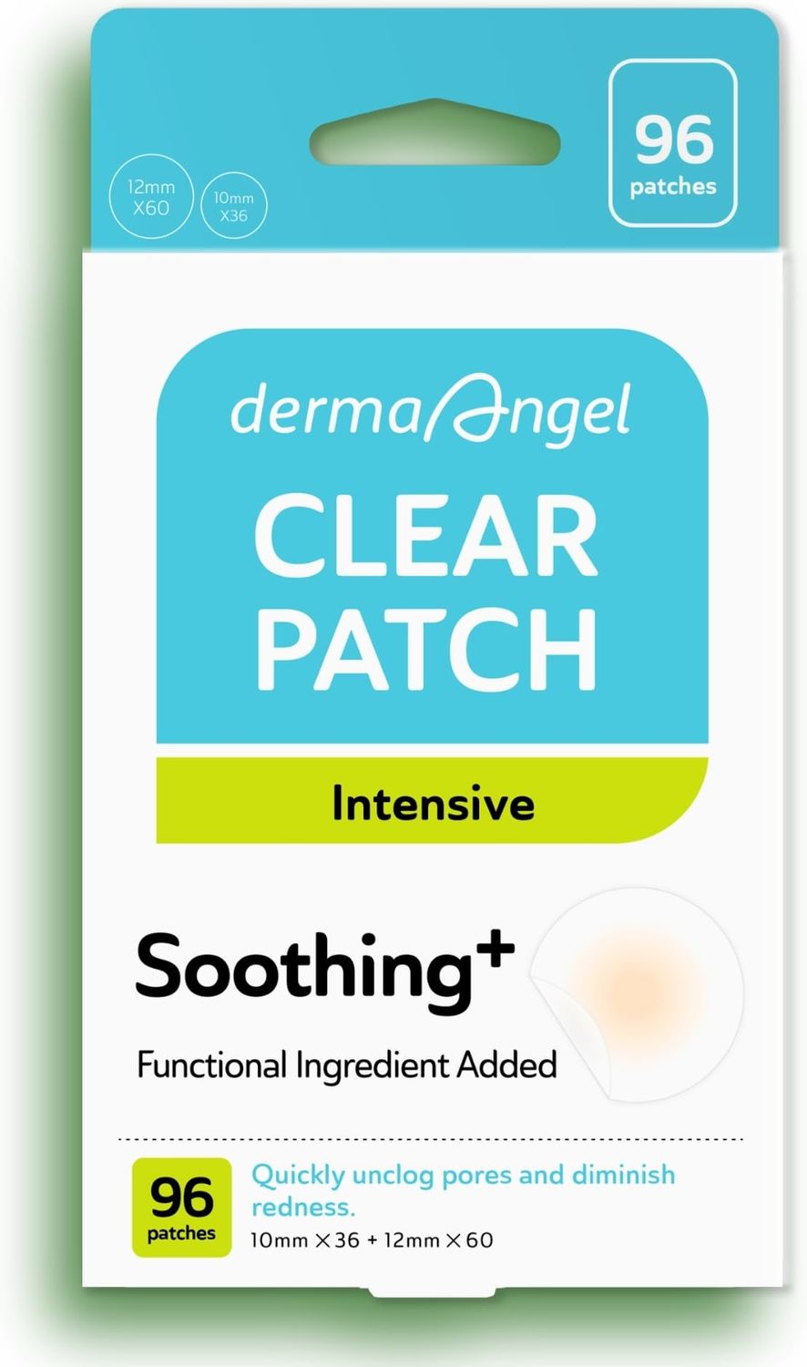 DERMA ANGEL Ultra Invisible Acne Patches Salicylic Acid Acne Patches for Cystic Acne Blemish Patches Hydrocolloid Patches Zit Patches - Day and Night Use UPGRADED (Acne Specialist 96 Count 2 Sizes)