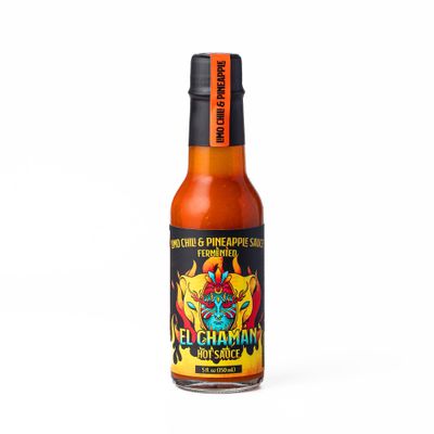 El Chaman Hot Sauce - Fermented Limo Chili and Pineapple with Peruvian Peppers, Vegan, Non-GMO, Preservative-Free, Gluten-Free - 5 fl oz Hot Sauce Bottle