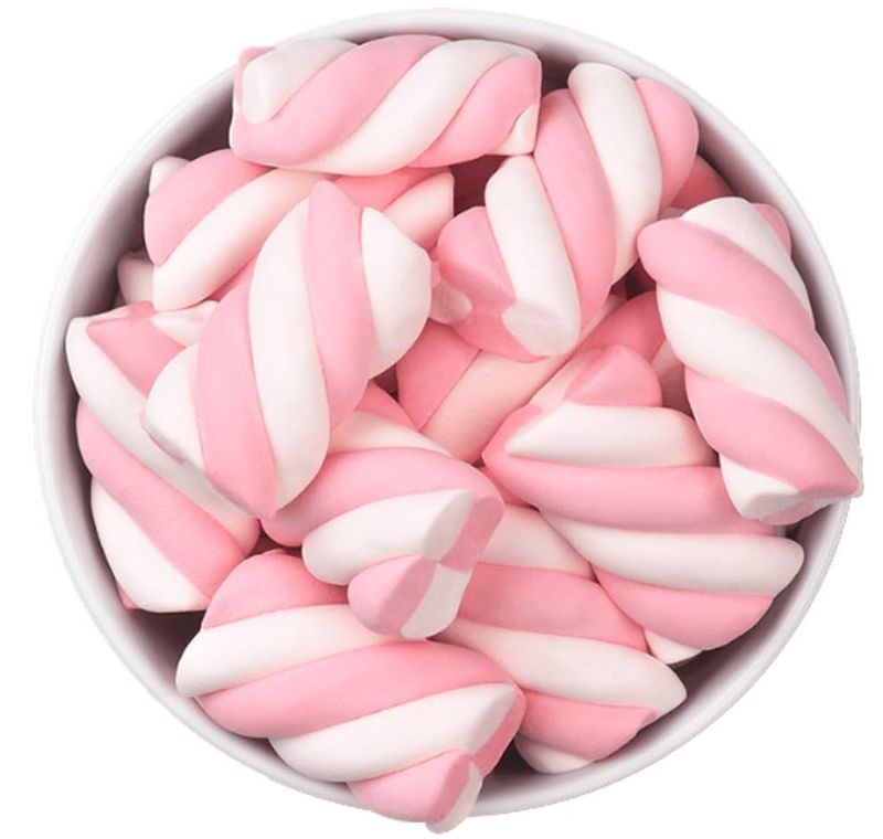 The Hampton Candy Company Pink &amp; White Marshmallow Twists, 8.8 Oz. Bag, Pink Candy, Bulk Marshmallows, Docile sold by The Hampton Candy Company