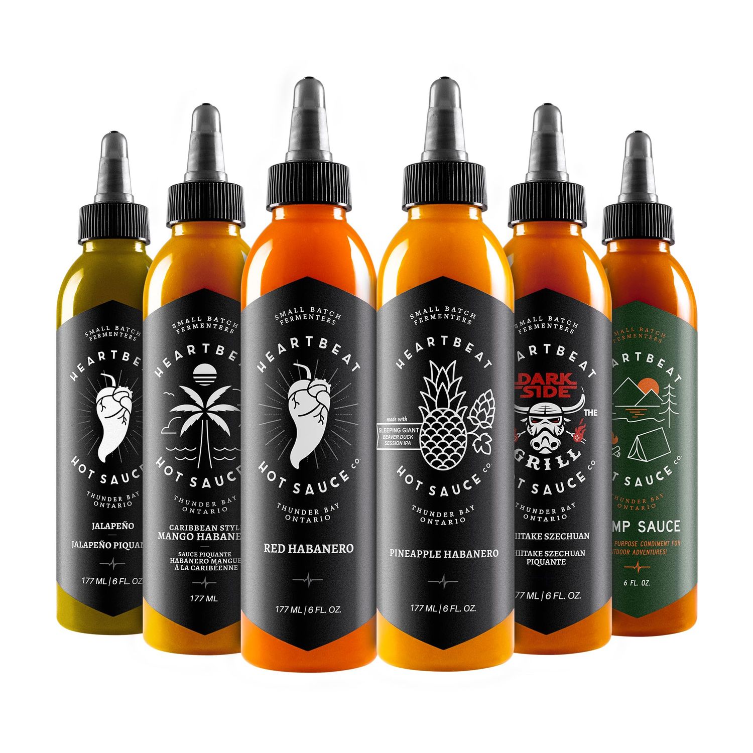Heartbeat Hot Sauce Co. Complete Variety Pack 6oz 6pk