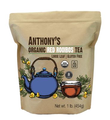 Anthony&#39;s Organic Red Rooibos Loose Leaf Tea, 1 lb, Gluten Free, Non GMO, Non Irradiated, Keto Friendly