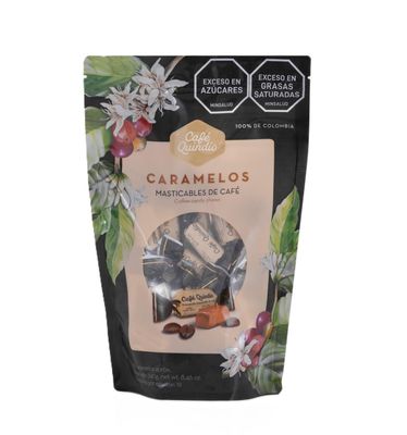 Cafe Quindio Chewy Coffee Caramels 8.5 oz Bag (240g) - Approximately 60 Candies