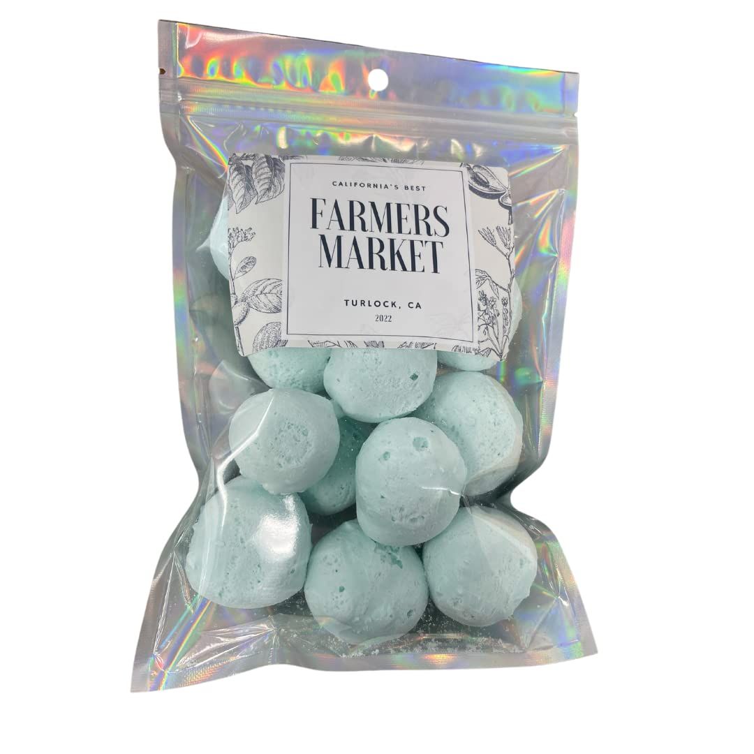 Farmers Market Freeze Dried Cotton Candy Taffy - Blue Cotton Candy, Freeze-Dried Freshness, Fluffy, Soft Texture - Whipped Cotton Candy Taffy, (2 oz)