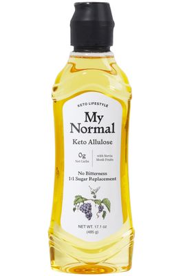My Normal Keto Allulose 17.10 oz - Allulose 99.52%, Monk Fruit, Stevia Blend Thin Syrup, Zero Calorie Sweetener, 1:1 Sugar Substitute, Low Glycemic, Gluten Free, Zero Net Carbs, Zero Sugar