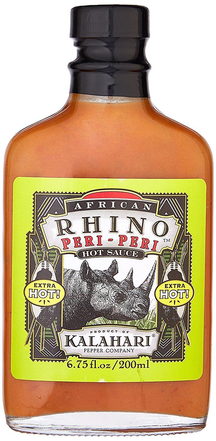 RetailSource Kalihari Pepper African Rhino Peri-Peri Sauce - Extra Hot!, 6.75 oz., 1 Bottle
