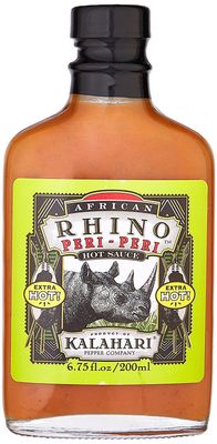 RetailSource Kalihari Pepper African Rhino Peri-Peri Sauce - Extra Hot!, 6.75 oz., 1 Bottle