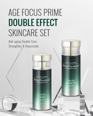 ISA KNOX Age Focus Prime Double Effect Skincare Special Set (8.5 fl oz) - Korean Skincare for Moisturizing, Firming, and Nourishing. with Prime Pro-Retinol, Phyto DNA, and Phyto Pro-Retinol.