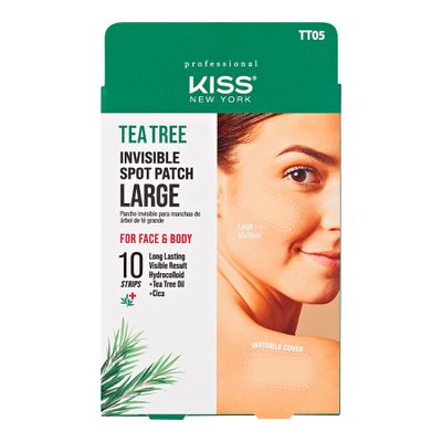 Kiss New York Hydrocolloid Acne Pimple Patch for Zits and Blemishes, Korean Skin Care Spot Treatment Stickers for Face and Body, Made in Korea (Large)