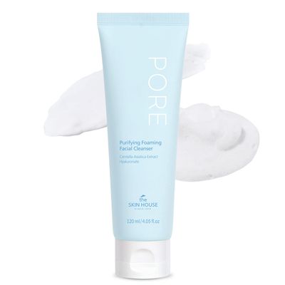 The Skin House Pore Purifying Foaming Facial Cleanser 4.05 fl.oz I Centella Asiatica, Deep Cleansing, Oily Skin I Facial Wash, Korean Skincare (120ml)