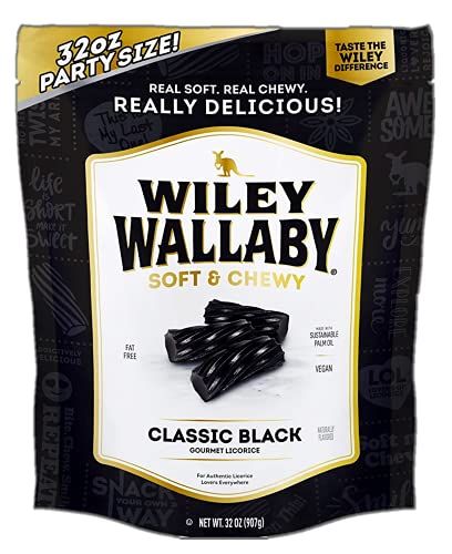 Wiley Wallaby Classic Black Licorice, 32 Ounce Resealable Bag