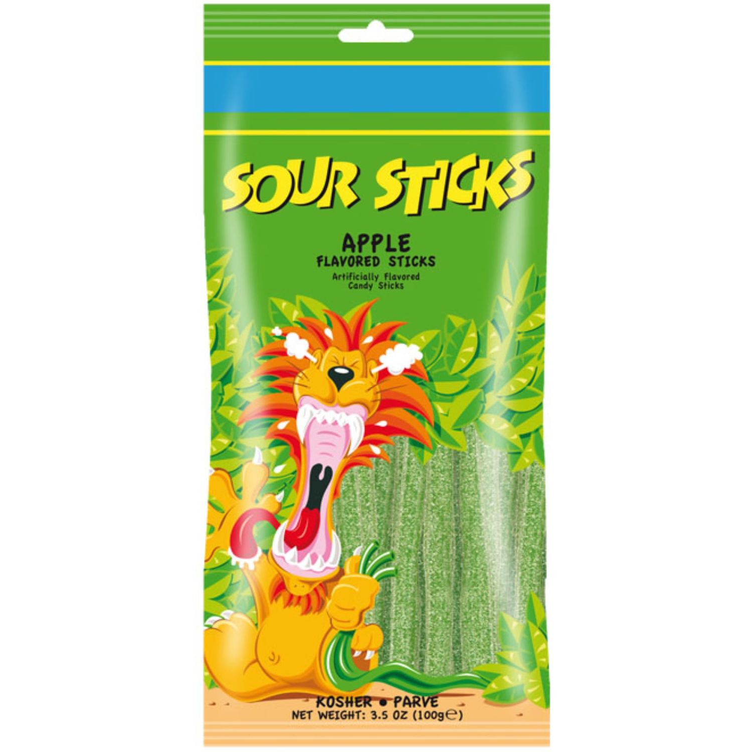 Snacktery Green Apple Sour Straws - Flavored Sour Gummies - Non GMO, Vegan &amp; Kosher Sour Gummy Candy - 3.5 Ounce Pack