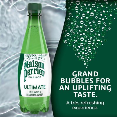 Maison Perrier Ultimate Sparkling Water, 16.9 FL OZ Plastic Water Bottle