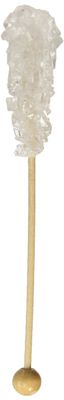 SweetGourmet White Pure Cane Sugar Swizzle Sticks Rock Candy Wrapped Pack of 10