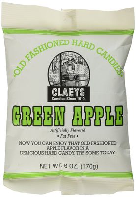Claey&#39;s, Old Fashioned Hard Candy Green Apple, 6 Ounce Bag
