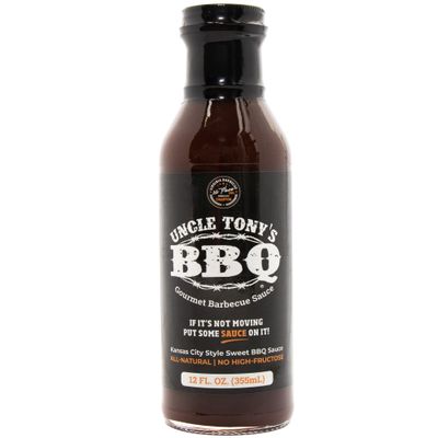 Uncle Tony&#39;s BBQ Gourmet Barbecue Sauce if Its Not Moving Put Some Sauce on It! Award Winning All-Purpose SAUCE for Wings, Chicken, Pork, Beef, Seafood, Vegetables and Burgers