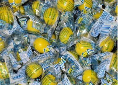 Bayside Candy Lemon Wrapped Jawbreakers Bulk Lemon hard candy (1LB)