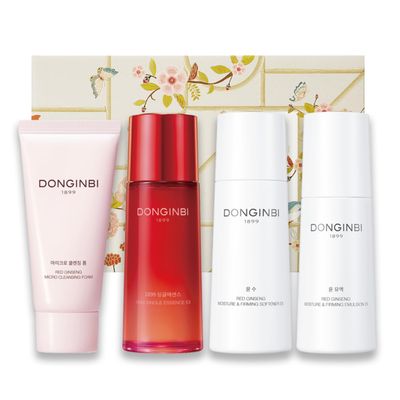 Donginbi Red Ginseng Essential Care Set - Easter Basket Essentials, Korean Red Ginseng Skin Care Routine Kit, Skin Moisturizing for All Skin Types, Korean Skin Care