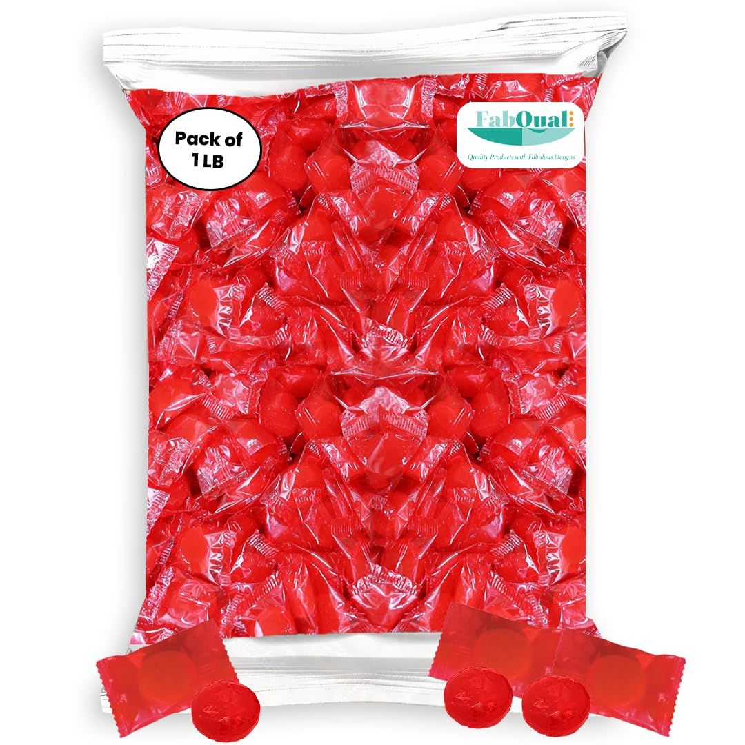 Fabqual&#39;s Pack of Cinnamon Discs Hard Candy Individually Wrapped 1 Pound Bag