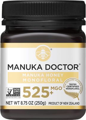 MANUKA DOCTOR - MGO 525 Manuka Honey Monofloral, 100% Pure New Zealand Honey. Certified. Guaranteed. RAW. Non-GMO (8.75 oz)