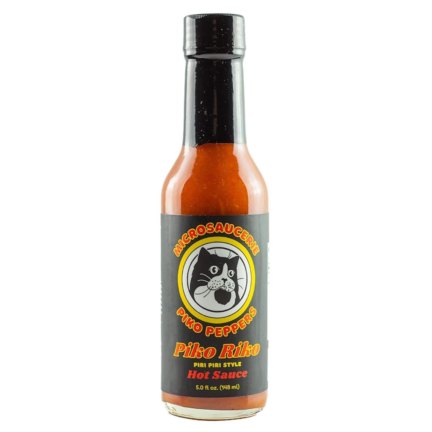 Piko Riko by Microsaucerie Piko Peppers, Mild Heat Hot Sauce With Flavors of Habanero Peppers, Bell Peppers &amp; Beer, Made With All Natural Ingredients, 5 fl oz Bottle (1-Pack)