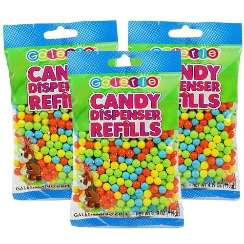Candy Dispenser Refills, Assorted Fruit Flavored Hard Candies, Easter Basket Stuffer Gifts, 4.19 Ounces (Pack of 3)