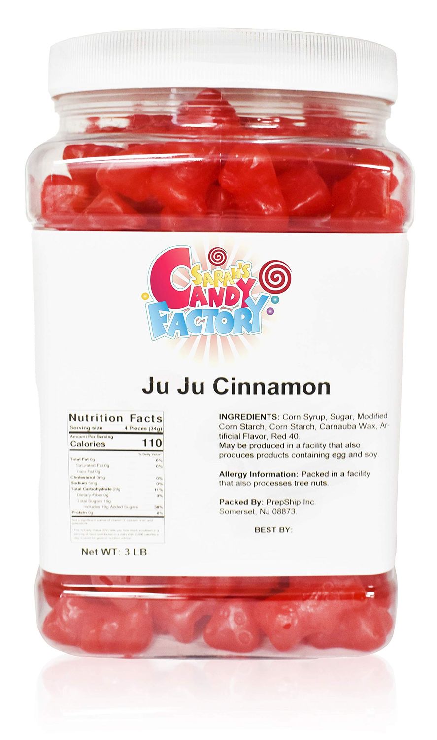 Sarah&#39;s Candy Factory Licorice Bears Ju Ju in Jar (Cinnamon), 3 Lbs