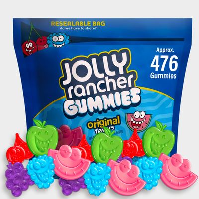 Jolly Ranchr Gummies Original Flavors 72oz - Naturally &amp; Artificially Flavored Candy - Soft &amp; Chewy Gummies - Ideal for Sharing with Family and Friends - Office, Candy Buffet