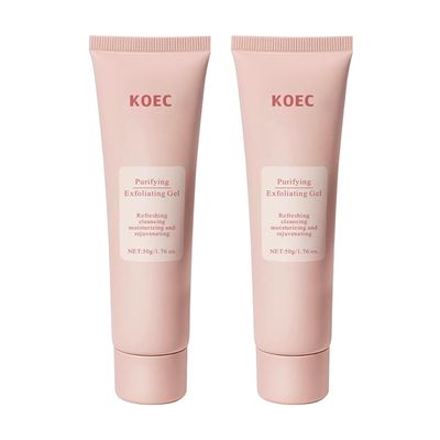 2Pack Purifying Exfoliating Gel,Face Exfoliator Scrub For Pore Minimizer &amp; Skin Smoother,Deep Cleansing Moisturizing Gentle Facial Wash,Smooth Skin Texture,Remove Dirt Oil Control,Korean Skincare