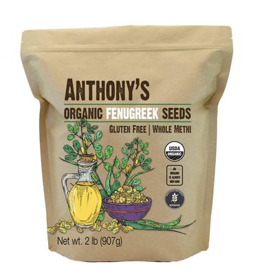 Anthony&#39;s Organic Fenugreek Seeds, 2 lb, Whole Methi Seeds, Gluten Free, Non GMO, Non Irradiated