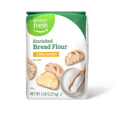 Amazon Fresh, Enriched Bread Flour, Unbleached, 5 Lb