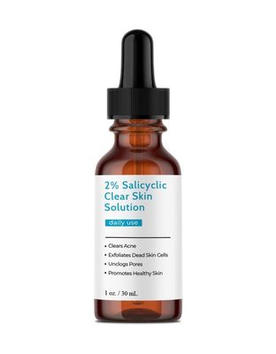 Salicylic Acid 2% Solution (1 Ounce / 30 mL), 2% Salicylic Acid Serum Clearing Pores, Promotes Exfoliation, and Controls Excess Oil in the Pores, by Talsen Chemicals