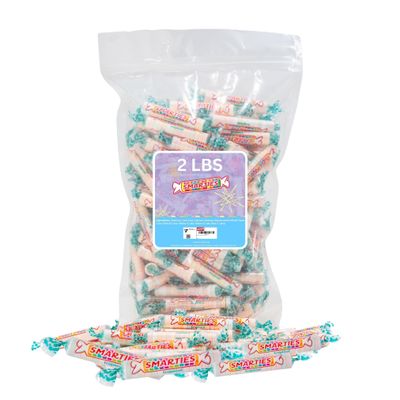 Smarties Candy Rolls Gluten Free &amp; Tropical Flavor Treats Peanut Free Plant Derived Ingredients Allergen Free &amp; Delicious Halloween Treat Snacking Candy Wafers - 2 Pound Bag