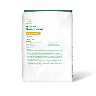 Amazon Fresh, Enriched Bread Flour, Unbleached, 5 Lb