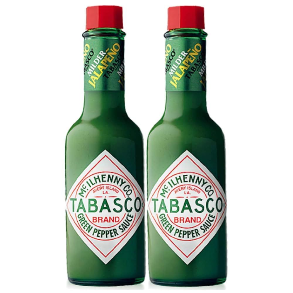 Green Jalapeno Tabasco Hot Sauce - 5 oz Tobasco, Original Hot Sauce, Green Jalapeno Tabasco Sauce - 2 Pack Tabasco Family Reserve by Little Squirt