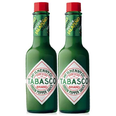 Green Jalapeno Tabasco Hot Sauce - 5 oz Tobasco, Original Hot Sauce, Green Jalapeno Tabasco Sauce - 2 Pack Tabasco Family Reserve by Little Squirt