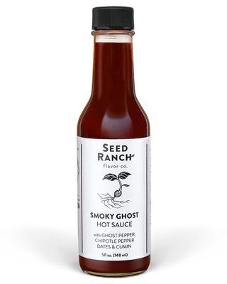 Seed Ranch Smoky Ghost Hot Sauce, 5 Oz. - Hot Spice - Ghost Pepper, Organic Gourmet Hot Sauce with Chipotle &amp; Sweet &amp; Spicy Dates - Vegan, Non-GMO, Gluten-Free - Protein, Vegetables, Rice Bowls &amp; More