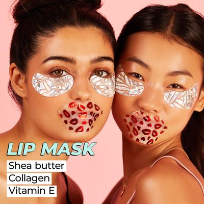 Vitamasques Under Eye Patches &amp; Lip Mask Sheets, Best of Eyes &amp; Lips Set 2 Packs - Eye Patches for Puffy Eyes - Under Eye Masks for Dark Circles and Puffiness - 2 x 4 Packs - 8 Pads