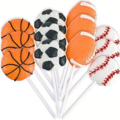 Rhode Island Novelty 2&quot; Sportsball Lollipop, 12 Count