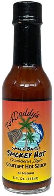 RickDaddy&#39;s Gourmet Hot Sauce Wood Smoked Habanero Peppers Smokey Hot Sauce Small Batch Caribbean Style Made in USA