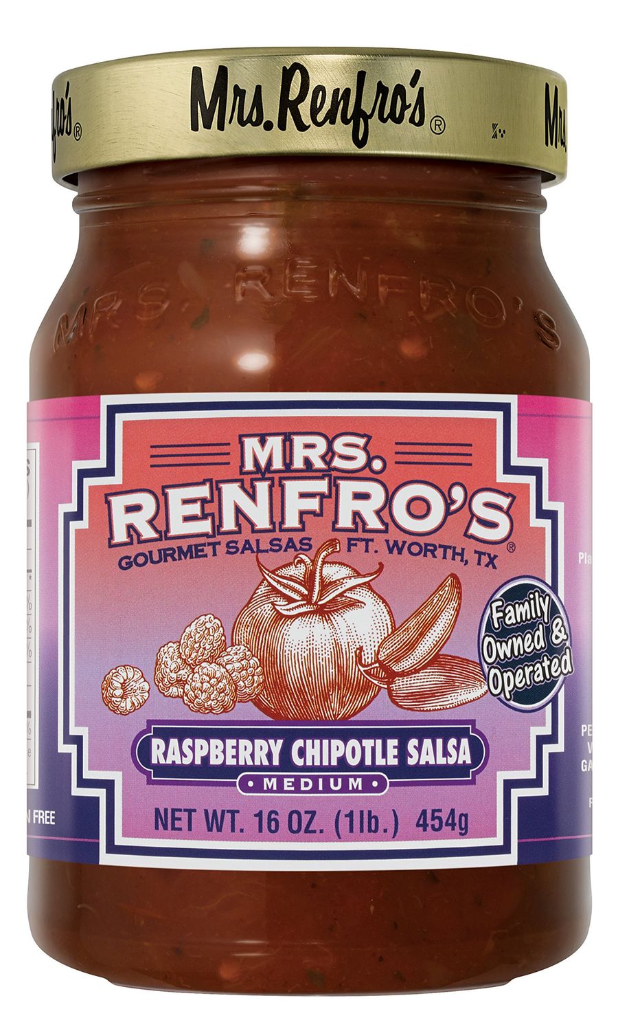 Mrs. Renfro&#39;s Raspberry Chipotle Salsa, 16 oz (4 Pack)