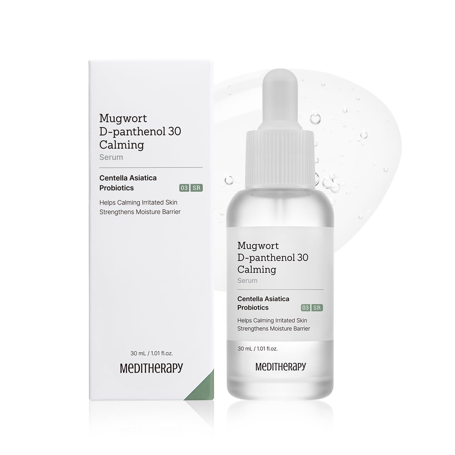 MEDITHERAPY Mugwort D-Panthenol(300,000ppm) 30 Calming Serum, Vitamin B5 Max Serum, High Concentration for Skin Barrier &amp; Deep Calming, Pure Ingredients, Korean Skincare, 1.01 fl.oz