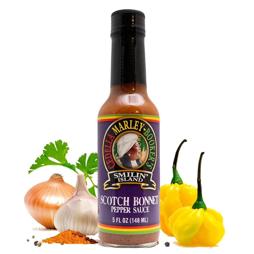 Smilin Island Scotch Bonnet Pepper Sauce Authentic Caribbean Hot Sauce 5 fl oz