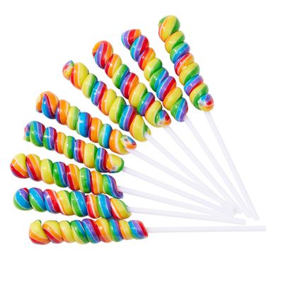 Twist Rainbow lollipops,Individually Wrapped Bulk, for Kid&#39;s Birthday Party Easter Candy Lollipop, 22Count