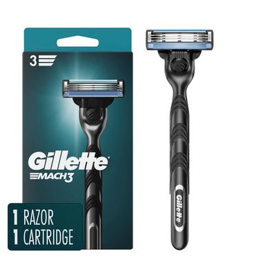 Gillette Mach3 Razor for Men, 1 Razor Handle 1 Blade Refill