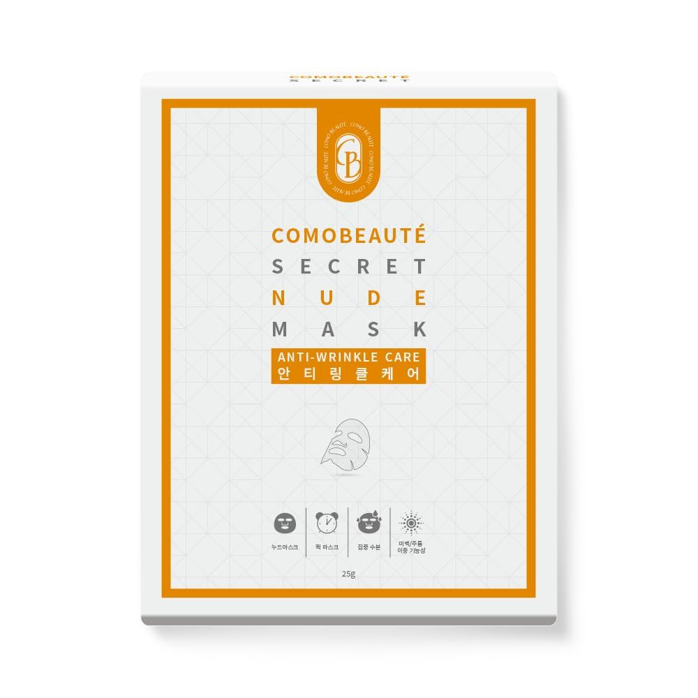 MissDragon COMOBEAUTE Anti-wrinkle Facial Mask (10 Pack) - Korean Skincare Facial Anti-aging Sheet Mask with Patented Ingredients Cica Hyaluronic Acid Niacinamide Adenosine