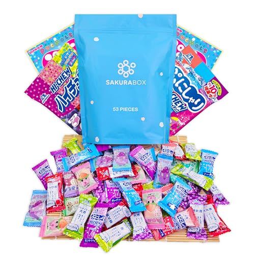 Hi Chew &amp; Puccho Assortment Gift Bag 53 Pieces Japanese Soft Candy Taffy Haichuu Puchao Japan import Fruit Mix, Puni Shari