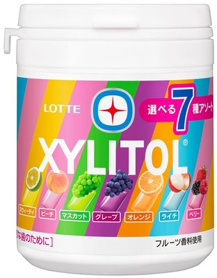 Lotte xylitol gum seven assorted bottle 143g Parallel import