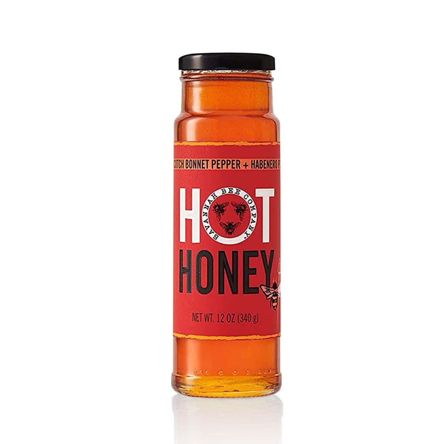 Savannah Bee Company 100% Pure and Gluten Free - Sweet and Spicy Honey Hot Sauce - Infused With Delicious Wildflower Honey And Scotch Bonnet Pepper - The Sauce For Every Meal - 12 ounce