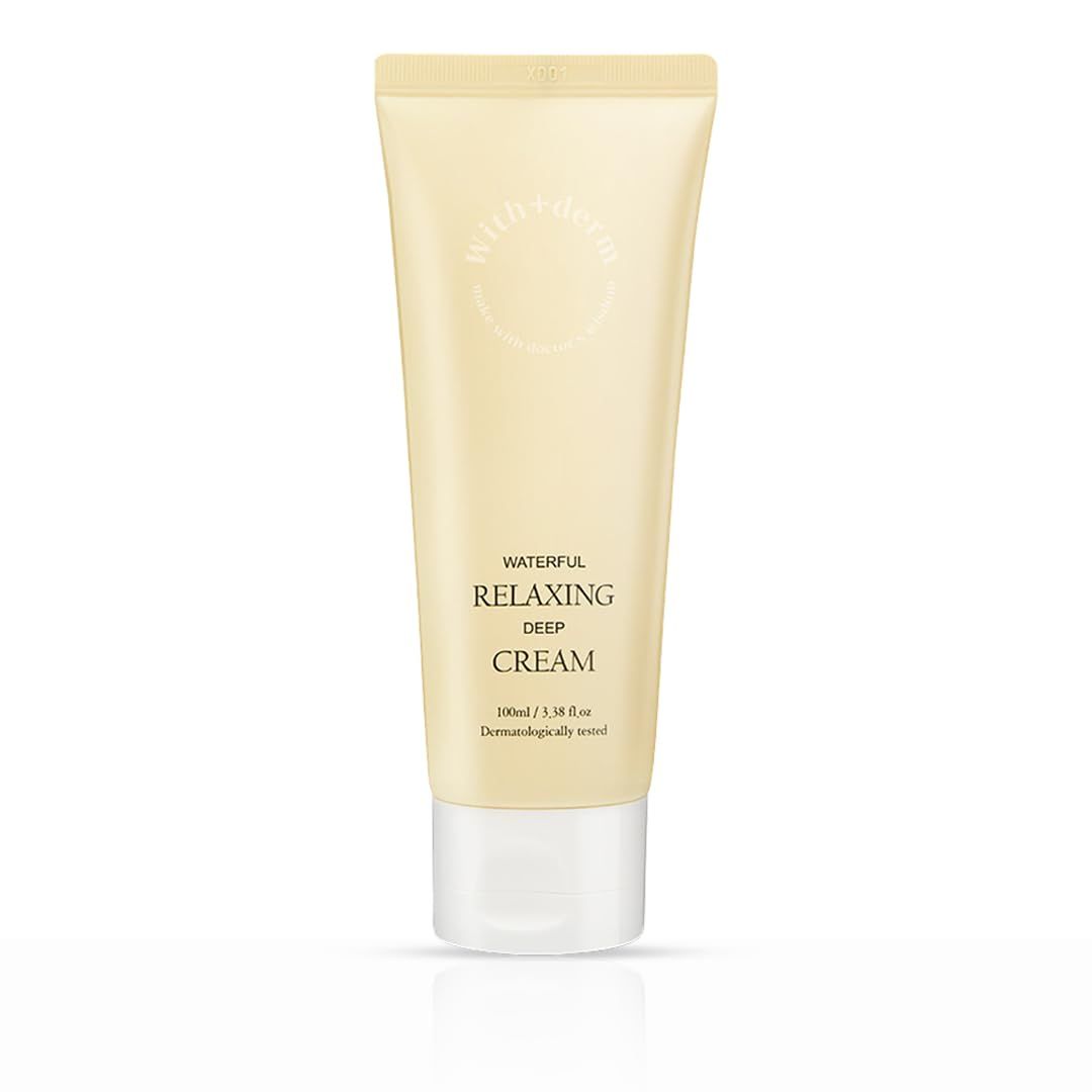 Withderm Waterful Relaxing Deep Cream 100ml - Moisturizing Cream for Sensitive, Dry and Rough Skin - Soothes and Strengthens Skin - Korean Skin Care - Safe, Gentle and Dermatologically Tested
