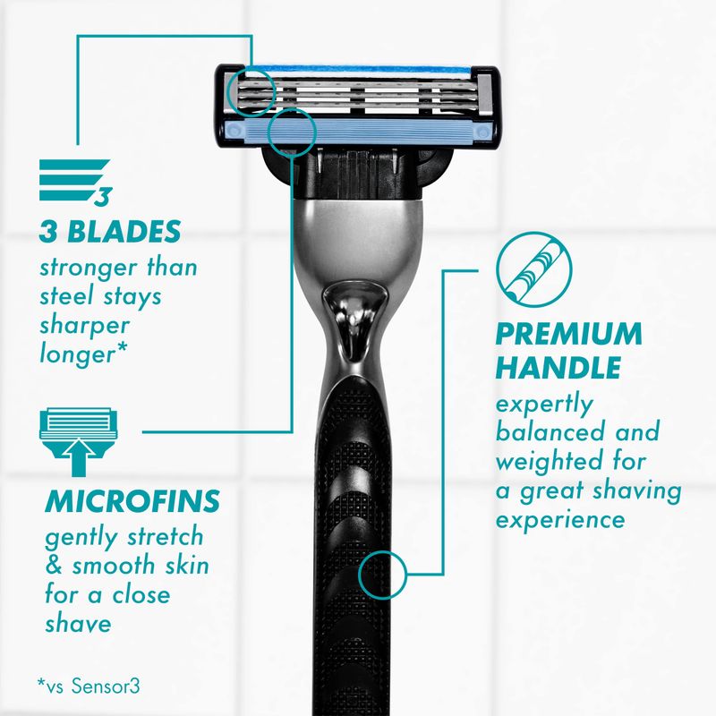 Gillette Mach3 Razor for Men, 1 Razor Handle 1 Blade Refill